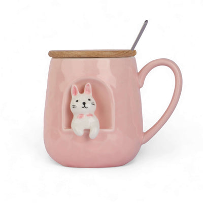 Cute Ceramic Cat Mug - 400 ml