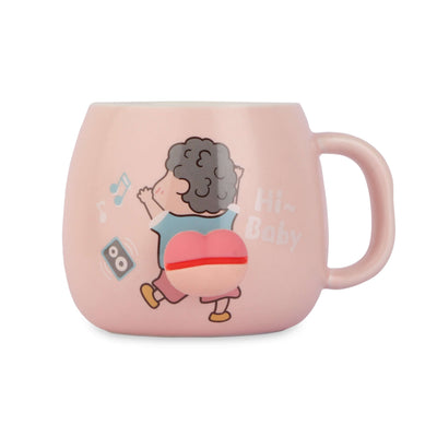 Adorable Cartoon Ceramic Mug Set with Lid and Spoon