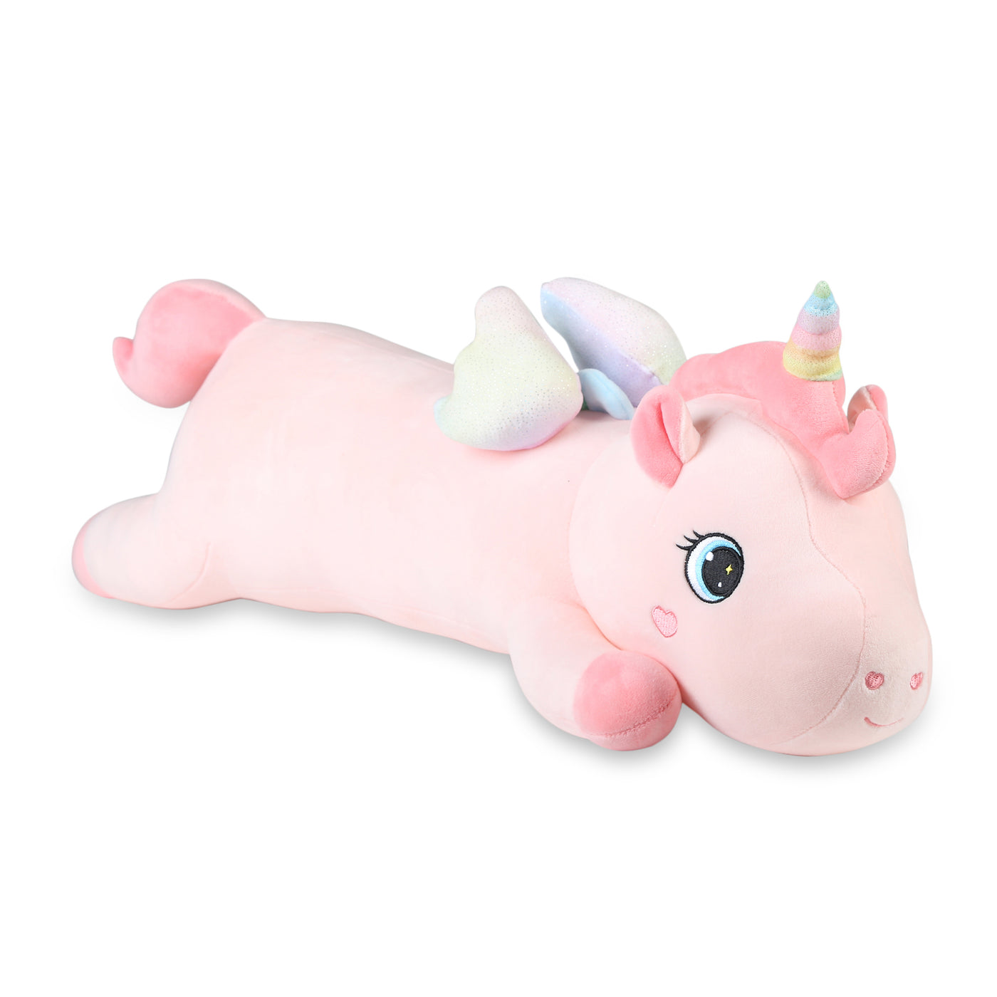 Multicoloured Winged Lying Unicorn Plush Toy I 70 CM