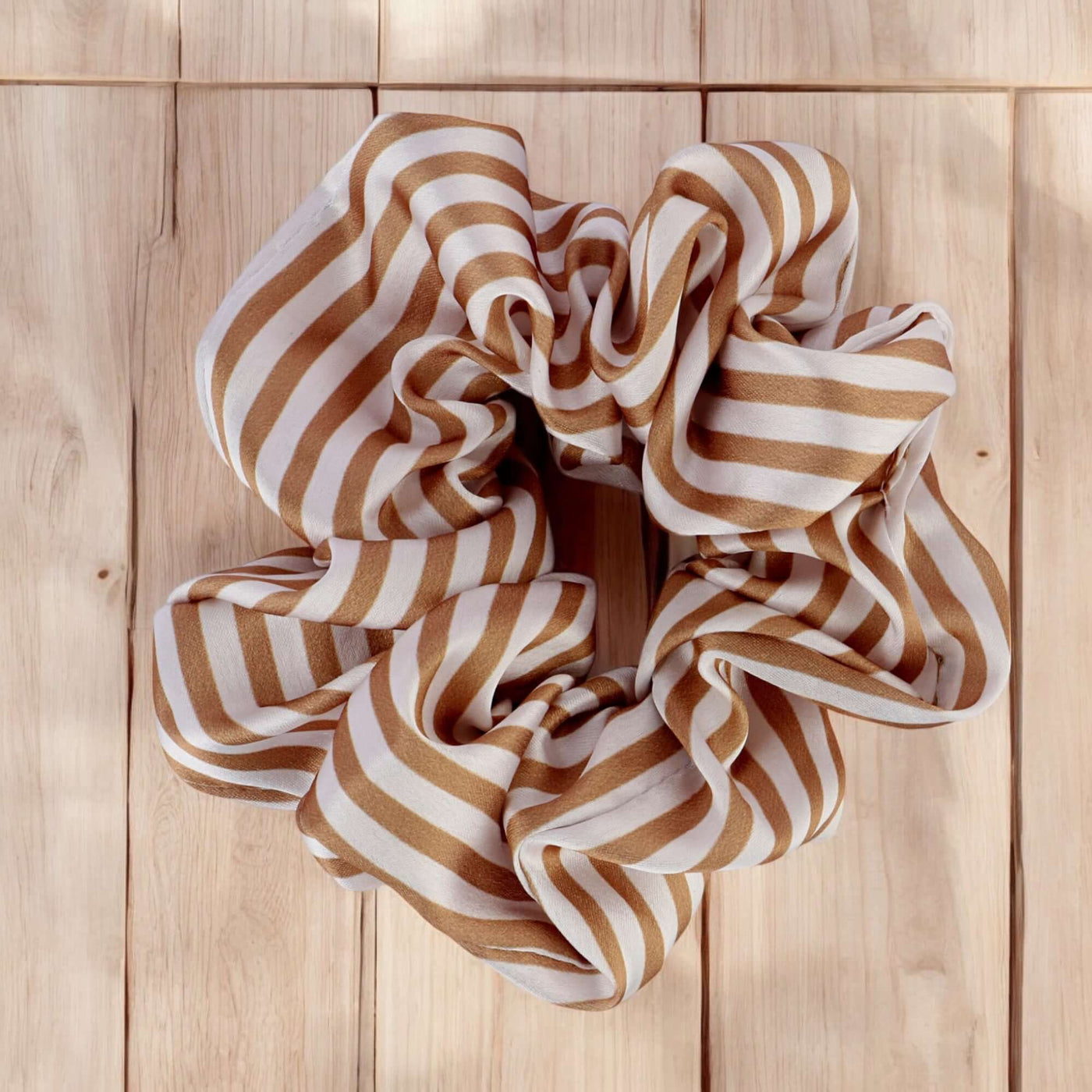 Korean Style Striped Scrunchie